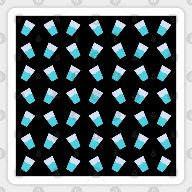 Hydro Homies Water Glass Tessellation Pattern Sticker by felixbunny